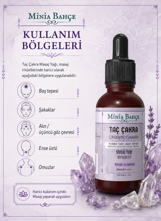 Taç Çakra Masaj Yağı, Crown Chakra, 30ml
