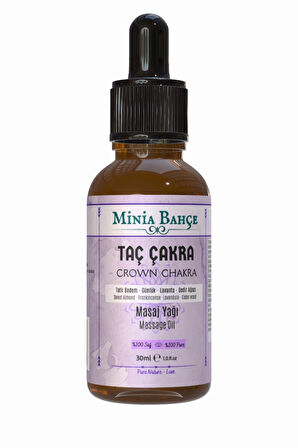 Taç Çakra Masaj Yağı, Crown Chakra, 30ml, %100 Saf