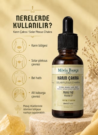 Karın Çakra Masaj Yağı, Solar Plexus Chakra, 30ml