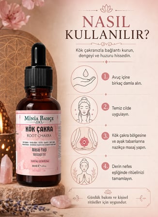 Kök Çakra Masaj Yağı, Root Chakra, 30ml