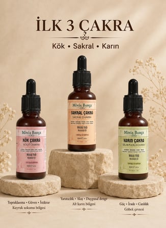 Aromaterapi 7 Chakra Çakra Masaj Yağı Seti % 100 Saf 210 Ml
