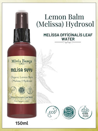 Organik Melisa (oğulotu) Suyu -%100 Doğal Hidrosol, 150ml