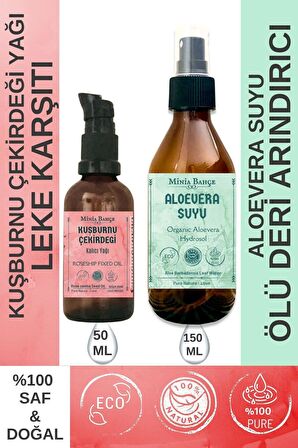 100ml Kuşburnu Çekirdeği Yağı , Organik Aloevera Suyu 150ml