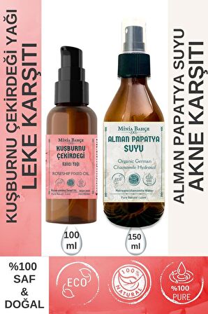 100 ml Kuşburnu Çekirdeği Yağı, Organik Papatya Suyu 150ml