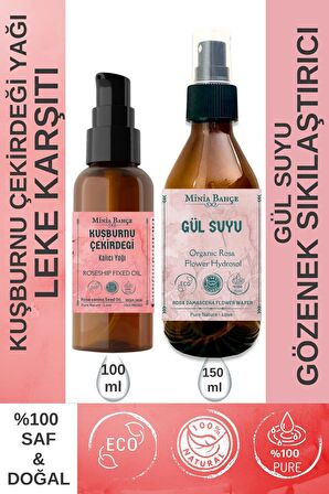 100 Ml Kuşburnu Çekirdeği Yağı, Organik Gül Suyu 150ml