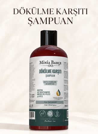 Minia Bahçe Biotinli Saç Bakım Şampuanı – 400 ml | Bezelye Filizi Ekstresi, Biotin