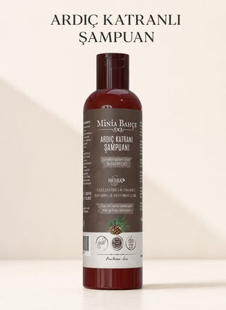Minia Bahçe Ardıç Katranlı Şampuan – 400 ml | Biberiye, Biotin