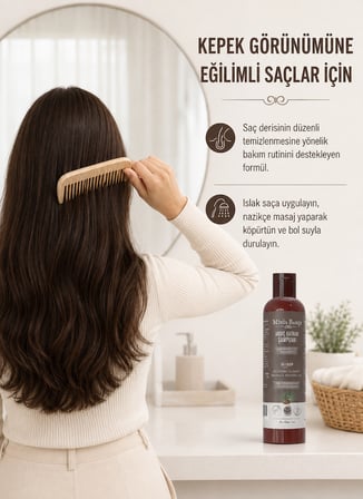 Minia Bahçe Ardıç Katranlı Şampuan – 400 ml | Biberiye, Biotin