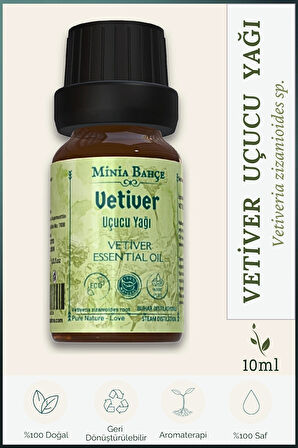 Vetiver Uçucu Yağı, %100 Saf, 10 Ml