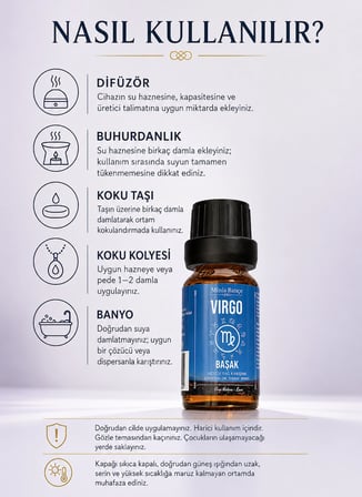 Başak Burcu - Virgo, Uçucu Yağ Karışımı, 10ml