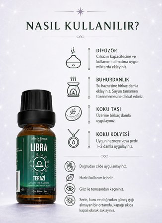 Terazi Burcu Uçucu Yağ Karışımı – Karanfil, Çam, Biberiye ve Sedir Uçucu Yağları, 10 ml