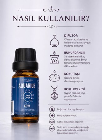 Kova Burcu - Aquarius, Uçucu Yağ Karışımı, 10ml