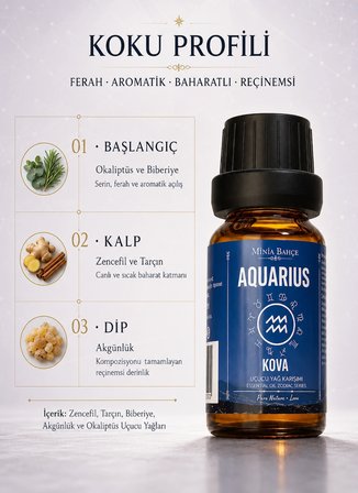 Kova Burcu - Aquarius, Uçucu Yağ Karışımı, 10ml