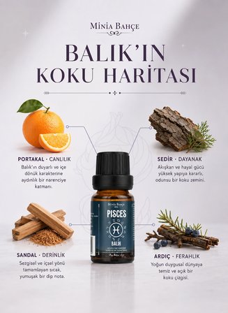 Balık Burcu - Pisces, Uçucu Yağ Karışımı, 10ml