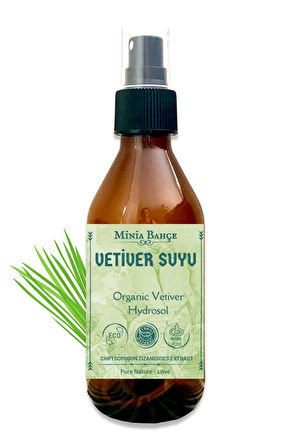 Organik Vetiver Suyu -%100 Doğal Hidrosol, 150ml