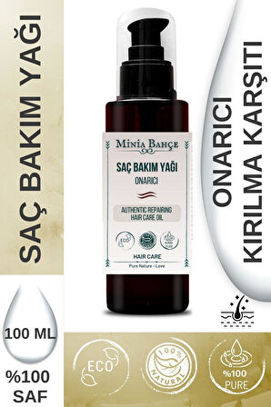 Onarıcı Saç Bakım Yağı, %100 Doğal Ve Katkısız, 100ml