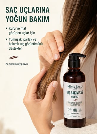 Onarıcı Saç Bakım Yağı, %100 Doğal Ve Katkısız, 100ml