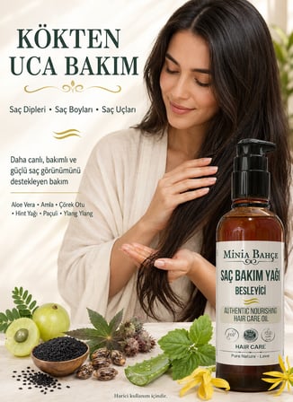 Besleyici Saç Bakım Yağı, %100 Doğal Ve Katkısız, 100ml