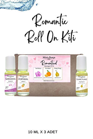 Doğal Roll On, Romantik Seti, Sardunya, Ylang Ylang Ve Portakal Uçucu Yağı, 10ml X 3