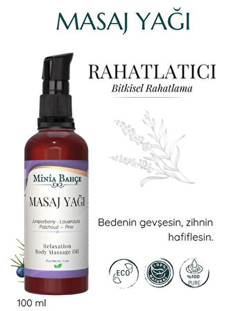 Rahatlatıcı Masaj Yağı -Ardıç, Çam, Lavanta, Paçuli-%100 Saf,100ml