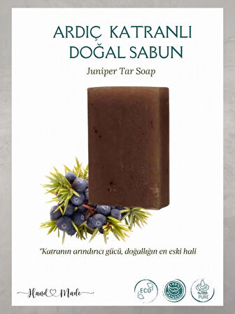 Ardıç Katranlı, Cilt Sorunlarına Karşı Etkili Doğal, El Yapımı Sabun, 115gr