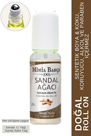 Doğal Roll on, Sandal Ağacı Uçucu Yağı, Jojoba yağı. 10ml