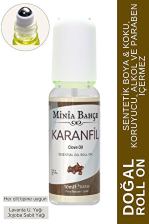 Doğal Roll on, Karanfil Uçucu Yağı, Jojoba yağı. 10ml