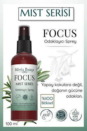 FOCUS Mist – Biberiye & Nane İçerikli Ferahlatıcı Aromaterapi Spreyi (100 ml)
