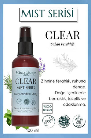 CLEAR Mist – Lavanta, Paçuli ve Sedir Yağlı Arındırıcı Aromaterapi Vücut Spreyi (100 ml)