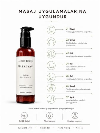 Lavanta Aromaterapi Masaj Yağı 100 ml | Ardıç ve Ylang Ylang