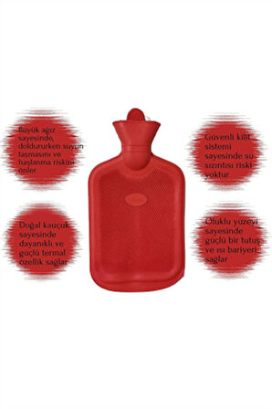 2 Litre Premium Karışık Desenli Yıkanabilir Renkli Yıkanabilir Tam Kılıflı Sıcak Su Torbası