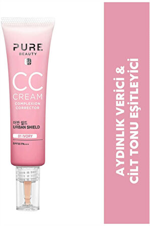 Pure Beauty Canlı ve Eşit CC Krem Spf50 Pa+++ Ivory 30 ml
