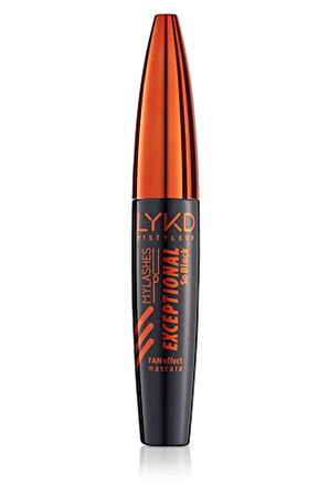 LYKD Exceptional Yelpaze Etkili ve Fan Effect & Curl Maskara Kıvrım Veren Maskara 100 Black