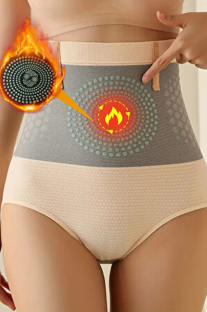 1 adet Kadınlar için Yüksek Bel Karın Kontrolü Şekillendirici Külot - Isı, Nefes Alabilen Naylon ve Spandex Karışımı ile Zayıflatan Vücut Şekillendirici, Elde Yıkanabilir - Kusursuz Bir Görünüm için Dikişsiz Tasarım
