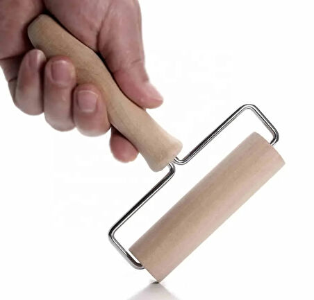 Ahşap Saplı Rulo Merdane, Oklava, Ahşap Spatula, Pürüzsüz Oklava Pizza Börek Açma