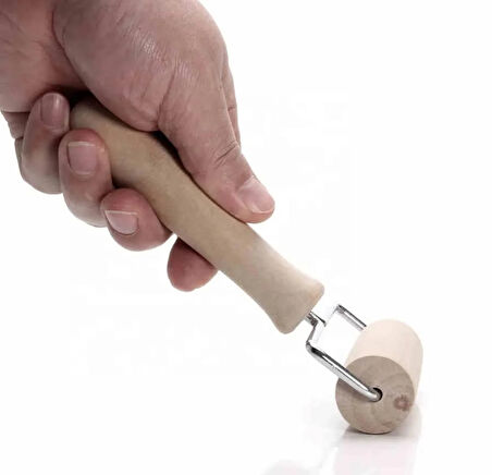 Ahşap Saplı Rulo Merdane, Oklava, Ahşap Spatula, Pürüzsüz Oklava Pizza Börek Açma