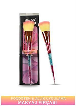 Ocean Volkanik Yüz Taşı + Makyaj Fırçası No:965 | Cilt Yağı Emilimi & Pürüzsüz Makyaj Seti