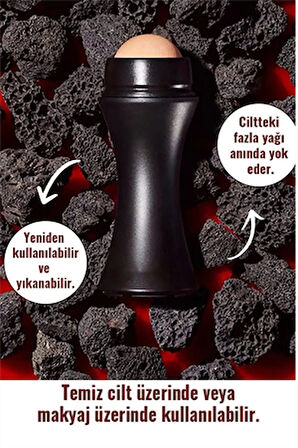 Ocean Volkanik Yüz Taşı + Makyaj Fırçası No:965 | Cilt Yağı Emilimi & Pürüzsüz Makyaj Seti