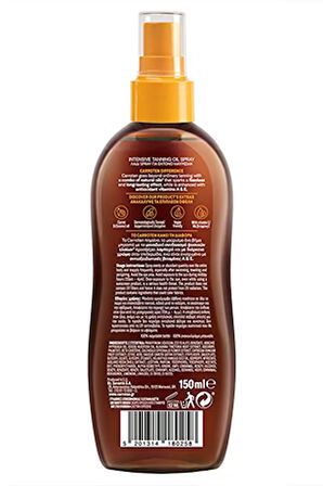 Carroten Intensive Tanning SPF0 Yoğun Bronzlaştırıcı Güneş Yağı 150 ml