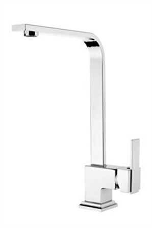 Angled Kuğu Evye Bataryası 10.01.300 – 360° Döner Borulu, Şık ve Ergonomik Mutfak Musluğu | Parlak Krom Kaplama, Dayanıklı Gövde
