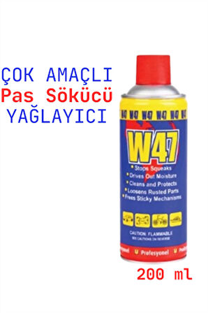W47 Pas Sökücü ve Yağlayıcı Sprey – 200 ml | Çok Amaçlı Koruyucu, Temizleyici ve Gıcırtı Önleyici Yağ Spreyi