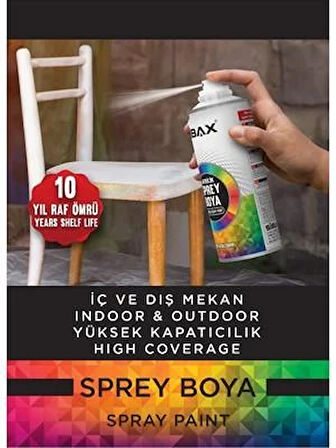 Sibax Akrilik Sprey Boya – 400 ml | Parlak Renkli Hızlı Kuruyan Boya | Metal, Ahşap, Cam, Plastik, Duvar Uyumlu | Tüm Renkler