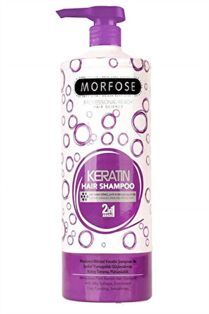 Morfose Keratin 2in1 Şampuan – 1000 ml | Onarıcı & Nemlendirici Bakım | Keratin Destekli Saç Temizliği