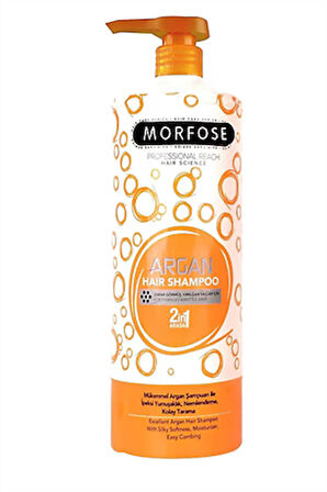 Morfose Argan Şampuan – 1000 ml | Kırılgan ve Zarar Görmüş Saçlar İçin Onarıcı & Nemlendirici Saç Bakımı