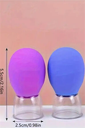 Vakum Emiş Masaj Kupaları – Yüz, Boyun, Çene, Kas & Eklem İçin Elektriksiz Masaj Aleti, Taşınabilir Çok Amaçlı Güzellik Aracı (Mor/Pembe/Mavi)