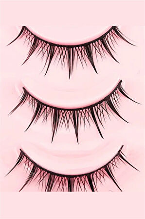 5 Çift İnce Siyah Sahte Kirpik – Doğal, Tek Parça, Kolay Uygulama