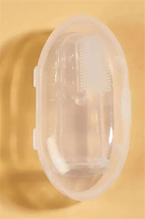 1 Adet-Silikon Evcil Hayvan Parmak Diş Fırçası – Köpek & Kedi Ağız Bakımı, Saklama Kabı Dahil