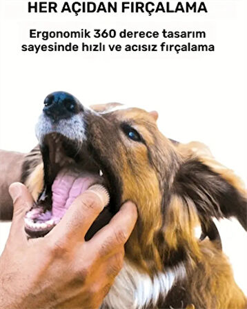 1 Adet - Süper Yumuşak Köpek ve Kedi Parmak Diş Fırçası | Yavru Köpekler ve Küçük Evcil Hayvanlar İçin Nazik Diş Temizleme Aracı | Stoktaki Uygun Renge Göre Gönderilecektir