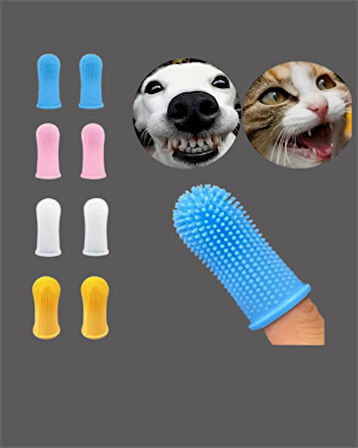 1 Adet - Süper Yumuşak Köpek ve Kedi Parmak Diş Fırçası | Yavru Köpekler ve Küçük Evcil Hayvanlar İçin Nazik Diş Temizleme Aracı | Stoktaki Uygun Renge Göre Gönderilecektir