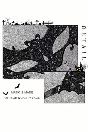 Kadın & Erkek Halloween Dantel Maske – Siyah Venedik Tarzı Maske Balosu Göz Maskesi, Kostüm ve Parti Aksesuarı